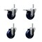Service Caster 35 Inch Solid Polyurethane Swivel 58 Inch Threaded Stem Caster Set 2 Total Lock Brakes SCC-TSTTL20S3514-SPUS-58212-2-S-2 - alternate 1